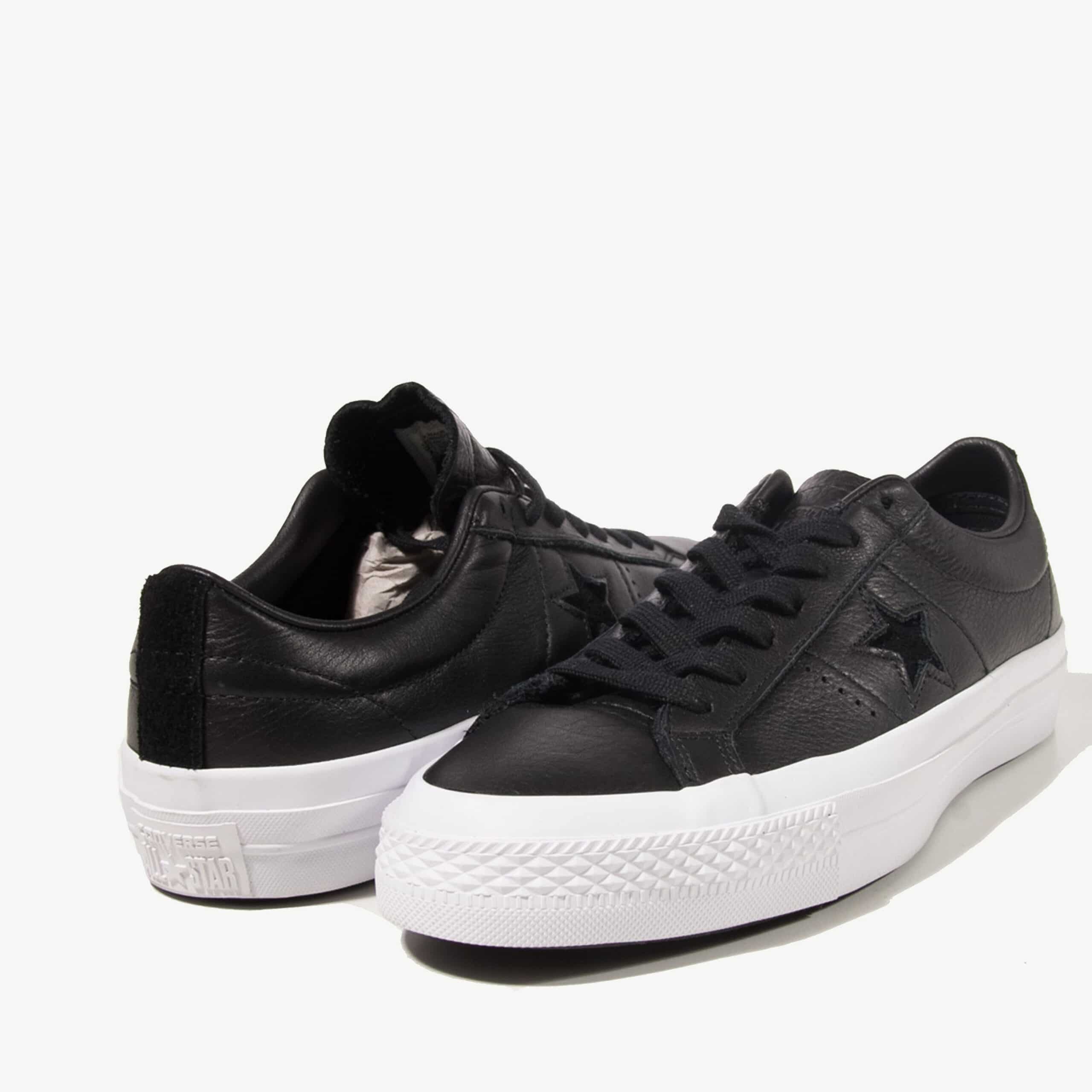 Converse ONE STAR OX Black leather - DCjeans saroual and clothing