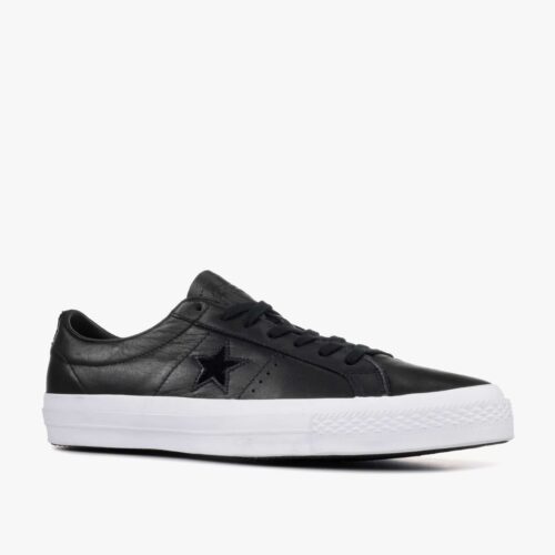 converse one star ox black leather profile