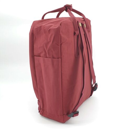 waterproof burgundy side backpack