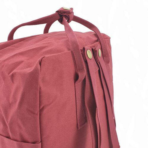 burgundy waterproof backpack with zoom back