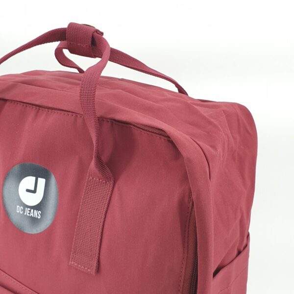 waterproof burgundy backpack zoom face