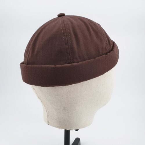 docker hat dcjeans ripstop brown rear mikihat