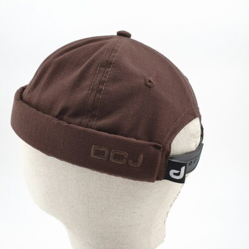 docker hat dcjeans ripstop marron latéral mikihat