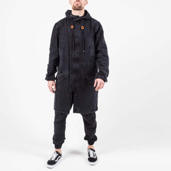 Parka jeans black complet face dcjeans