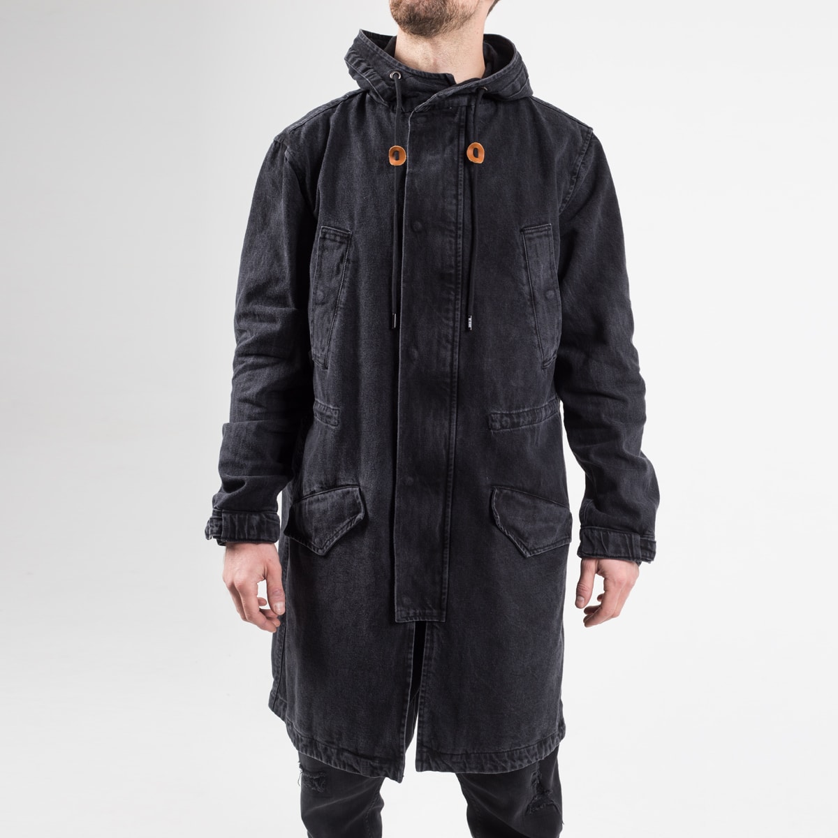Parka 3/4 Jeans Black - DCjeans saroual and clothing