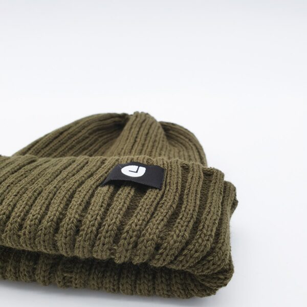 short khaki beanie dcjeans logo