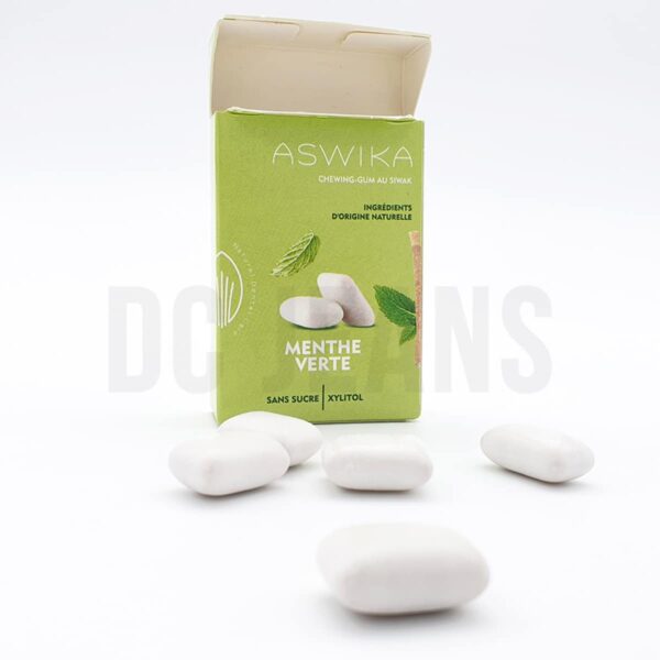 Aswika natural siwak chewing gum opened