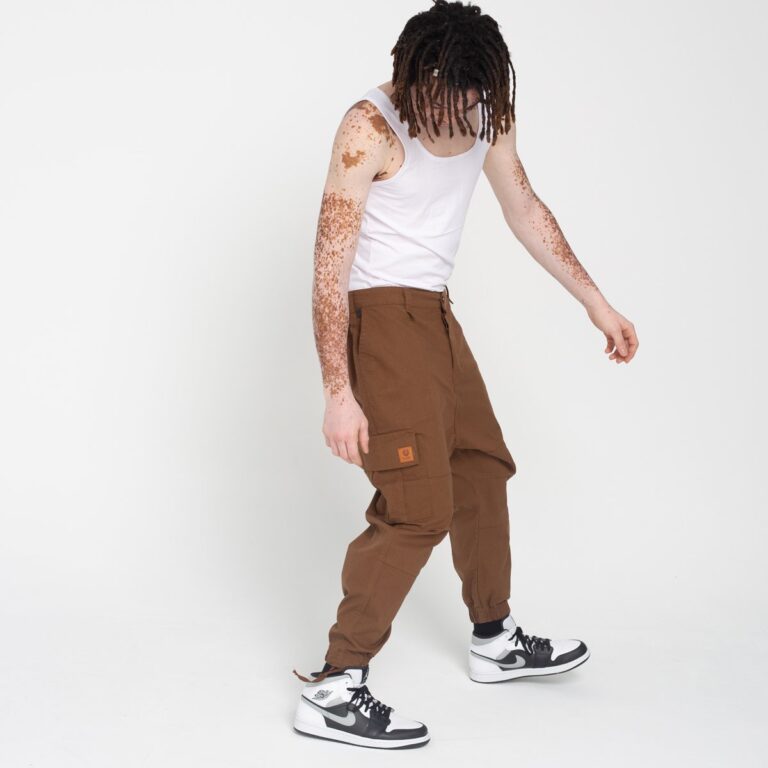 jean cargo marron femme