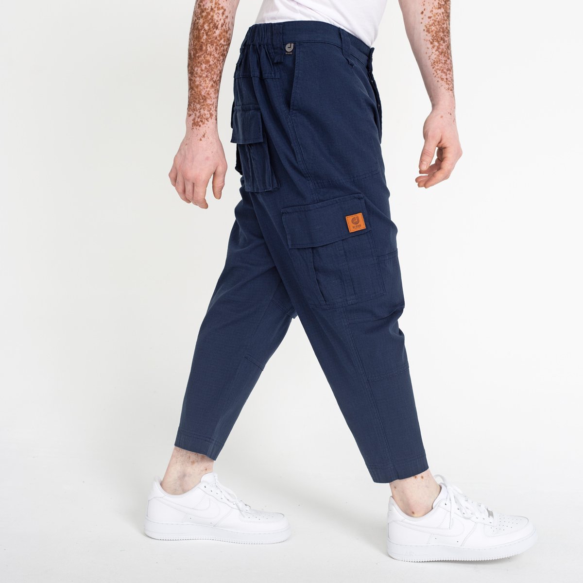 Men's Tall Stretch Twill Cargo Marine Navy Pants | American Tall