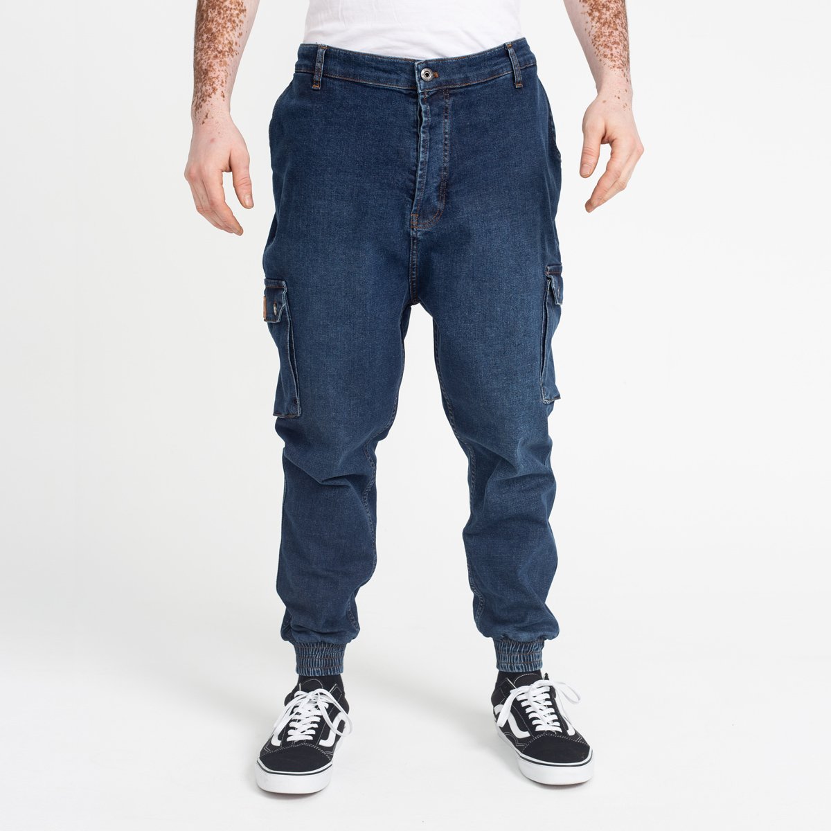 Waxed Denim Cargo Pants - Black | mnml | shop now