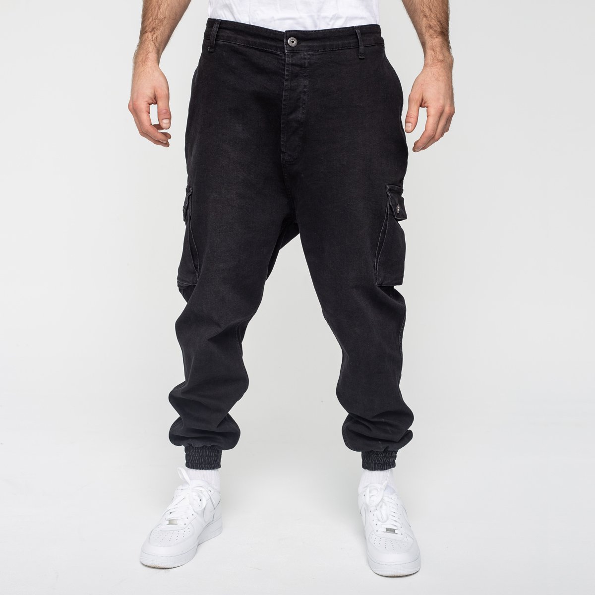 Jeans cargo noir deals