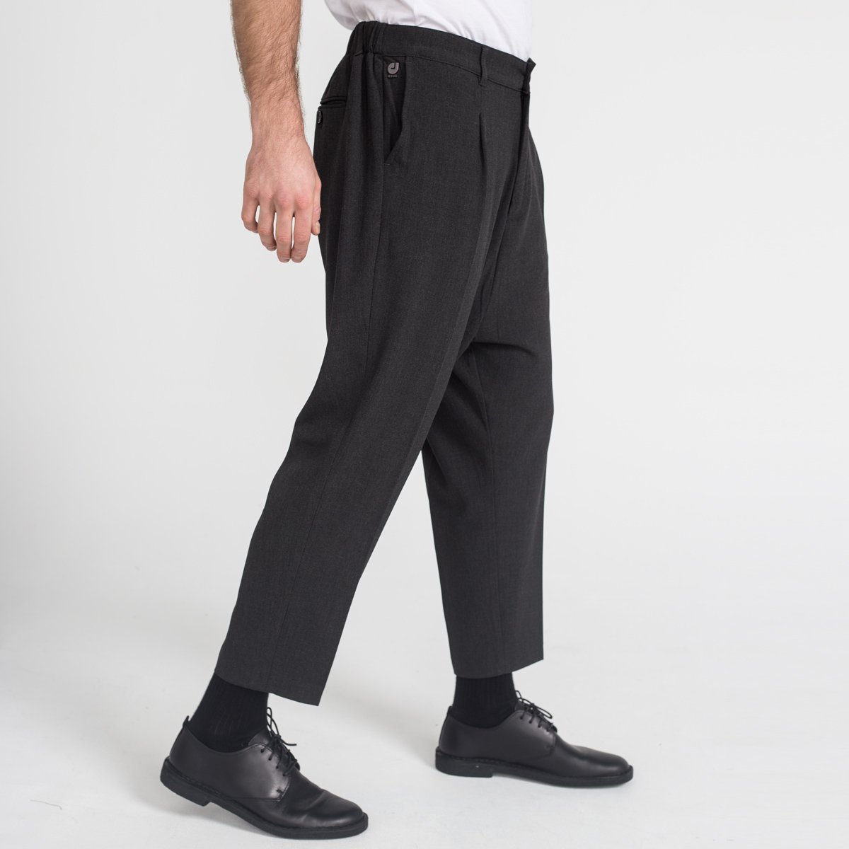 Sarouel Pince Wool Noir Chiné - DCjeans saroual and clothing