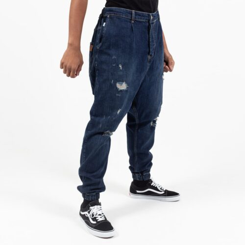 sarouel jeans destroy blue profil dcjeans