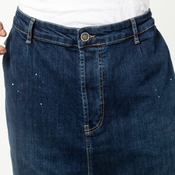 sarouel jeans painted blue ceinture dcjeans
