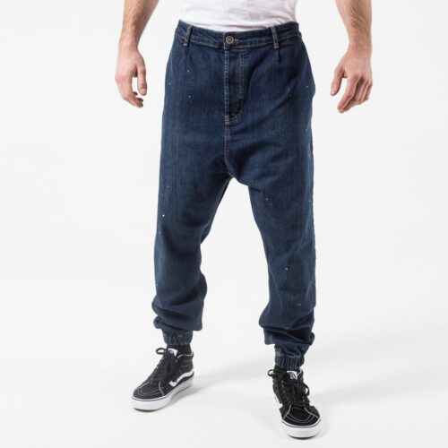 sarouel jeans painted blue face bis dcjeans