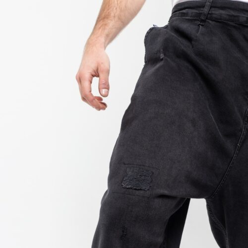 sarouel jeans patch wash noir zoom dcjeans